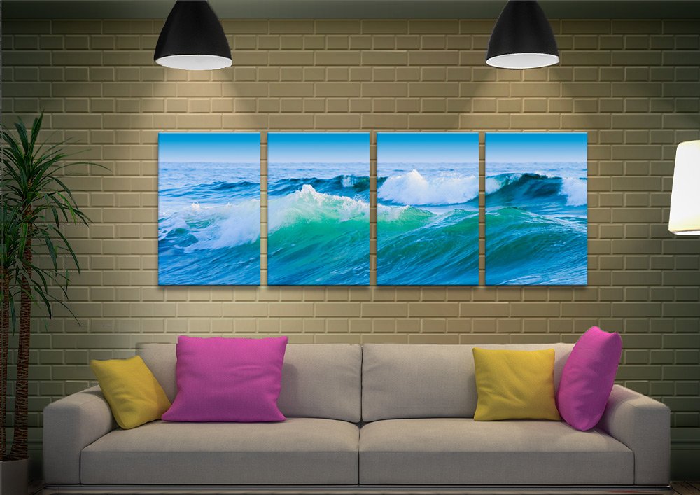 Multi-panel split canvas wall art