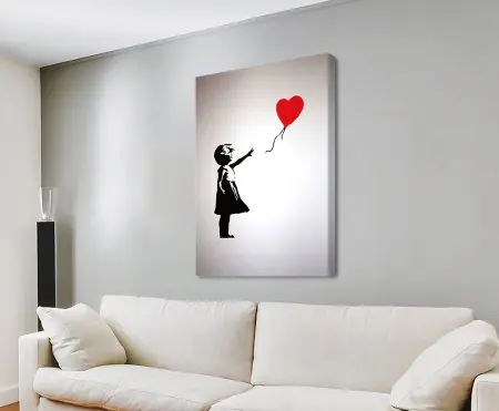 Banksy Balloon Girl with Heart
